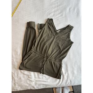 Calvin Klein Sleeveless V Neck Jumpsuit Green Women Size Large